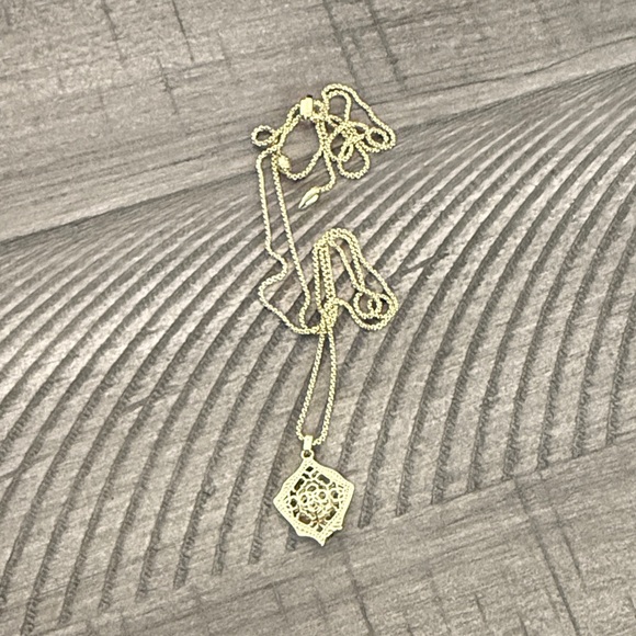 Kendra Scott Gold Filigree Earrings and Necklace Set - Picture 6 of 9